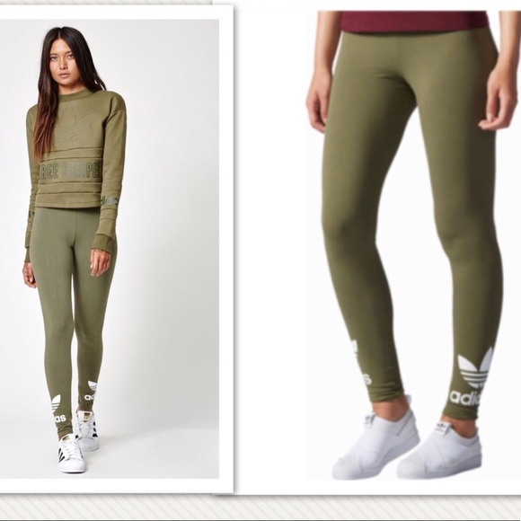 olive adidas leggings